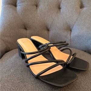 a new day Black Strappy Heels